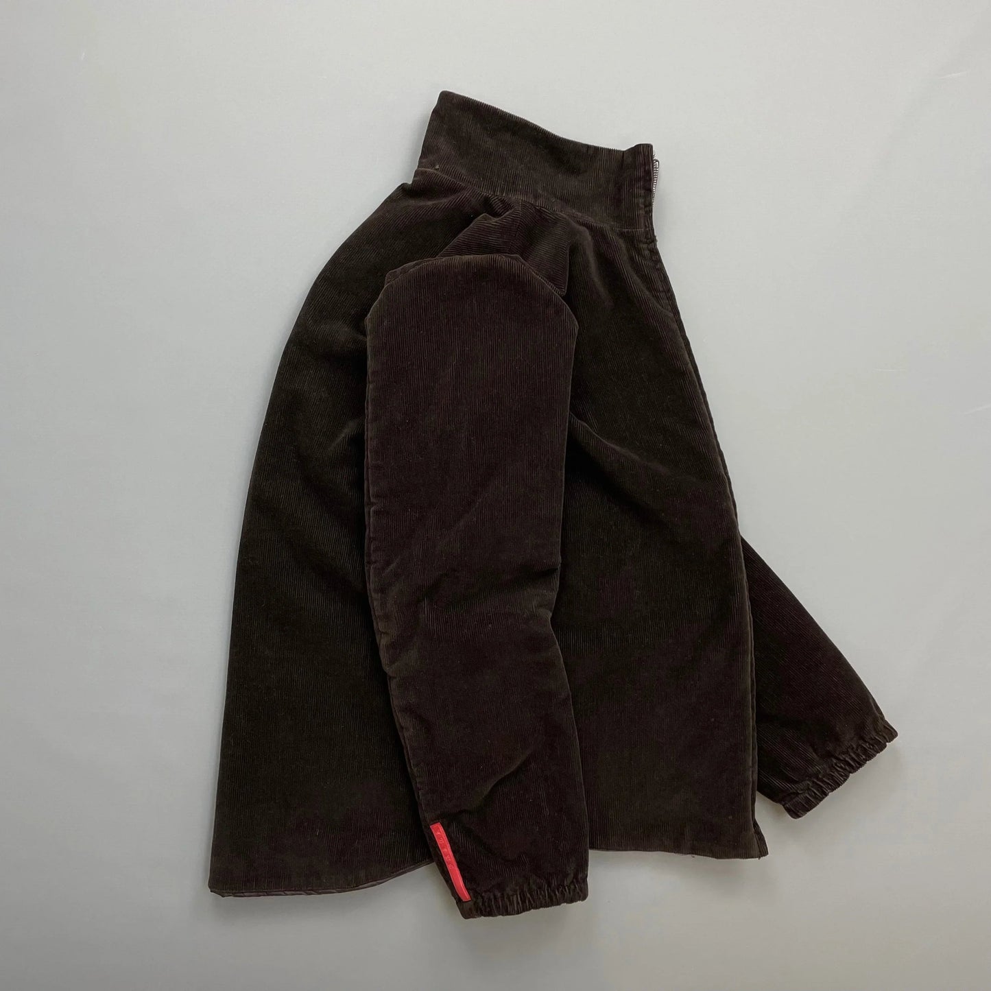 Prada Sport Brown Corduroy Jacket w/ Padded Quilt Lining