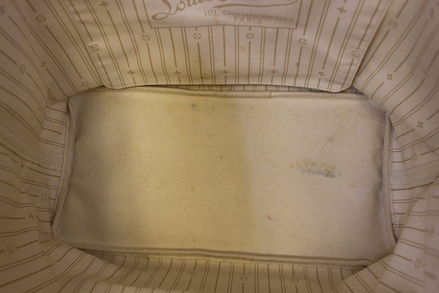 LOUIS VUITTON Damier Azur Neverfull GM White Tote Bag