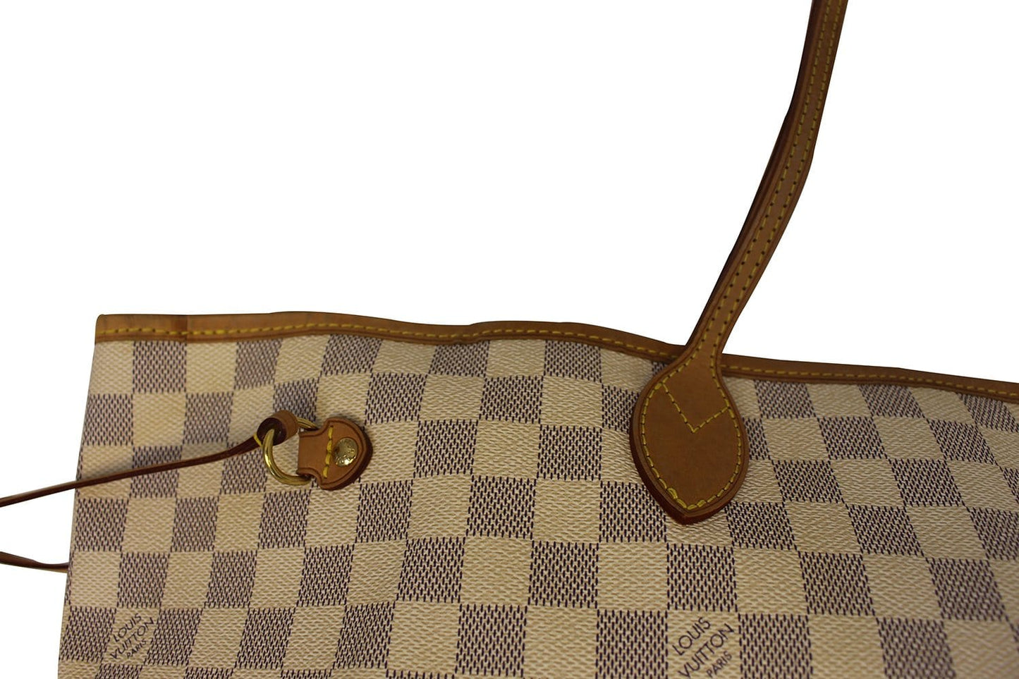 LOUIS VUITTON Damier Azur Neverfull GM White Tote Bag