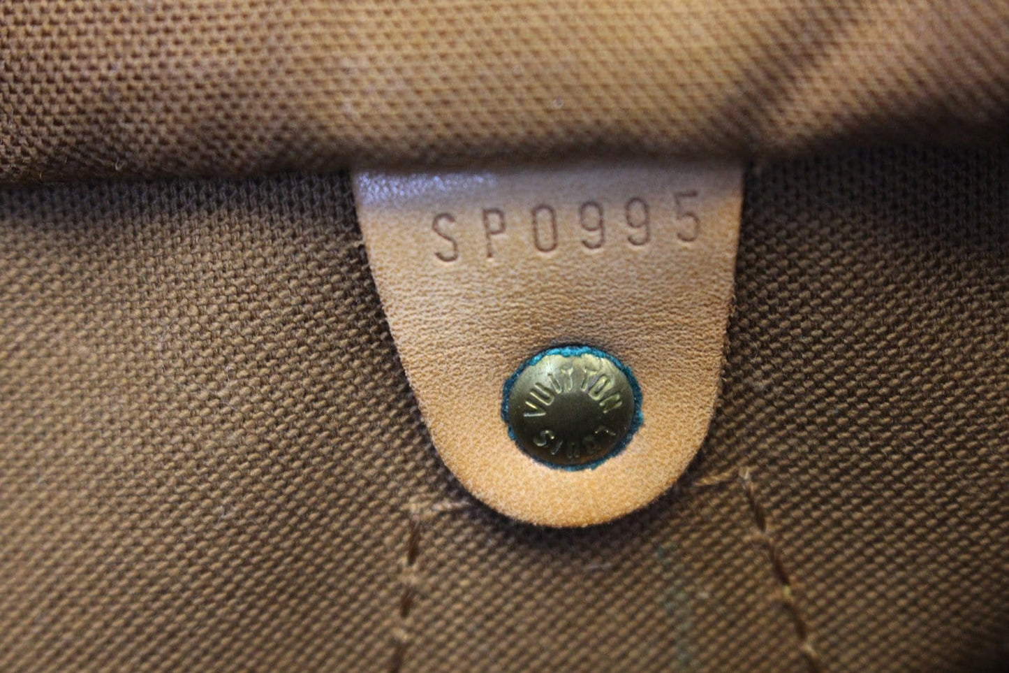 LOUIS VUITTON Speedy 35  Monogram Canvas  Brown Satchel Bag