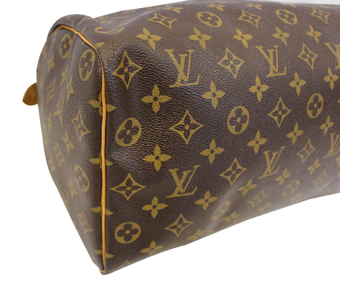 LOUIS VUITTON Speedy 35  Monogram Canvas  Brown Satchel Bag