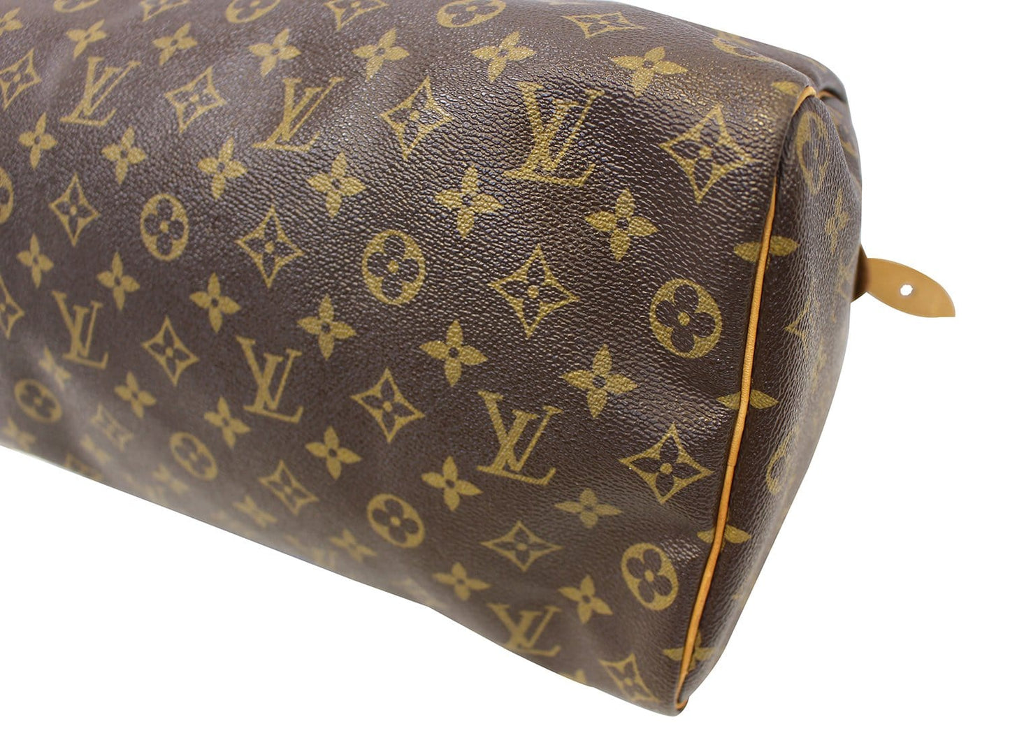 LOUIS VUITTON Speedy 35  Monogram Canvas  Brown Satchel Bag