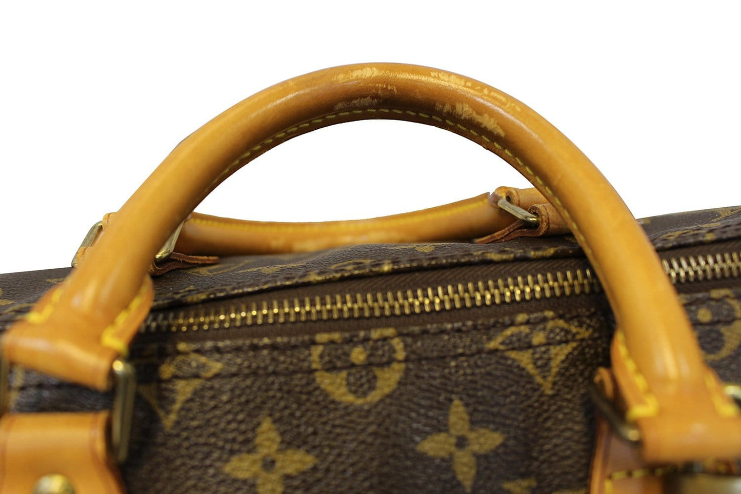 LOUIS VUITTON Speedy 35  Monogram Canvas  Brown Satchel Bag