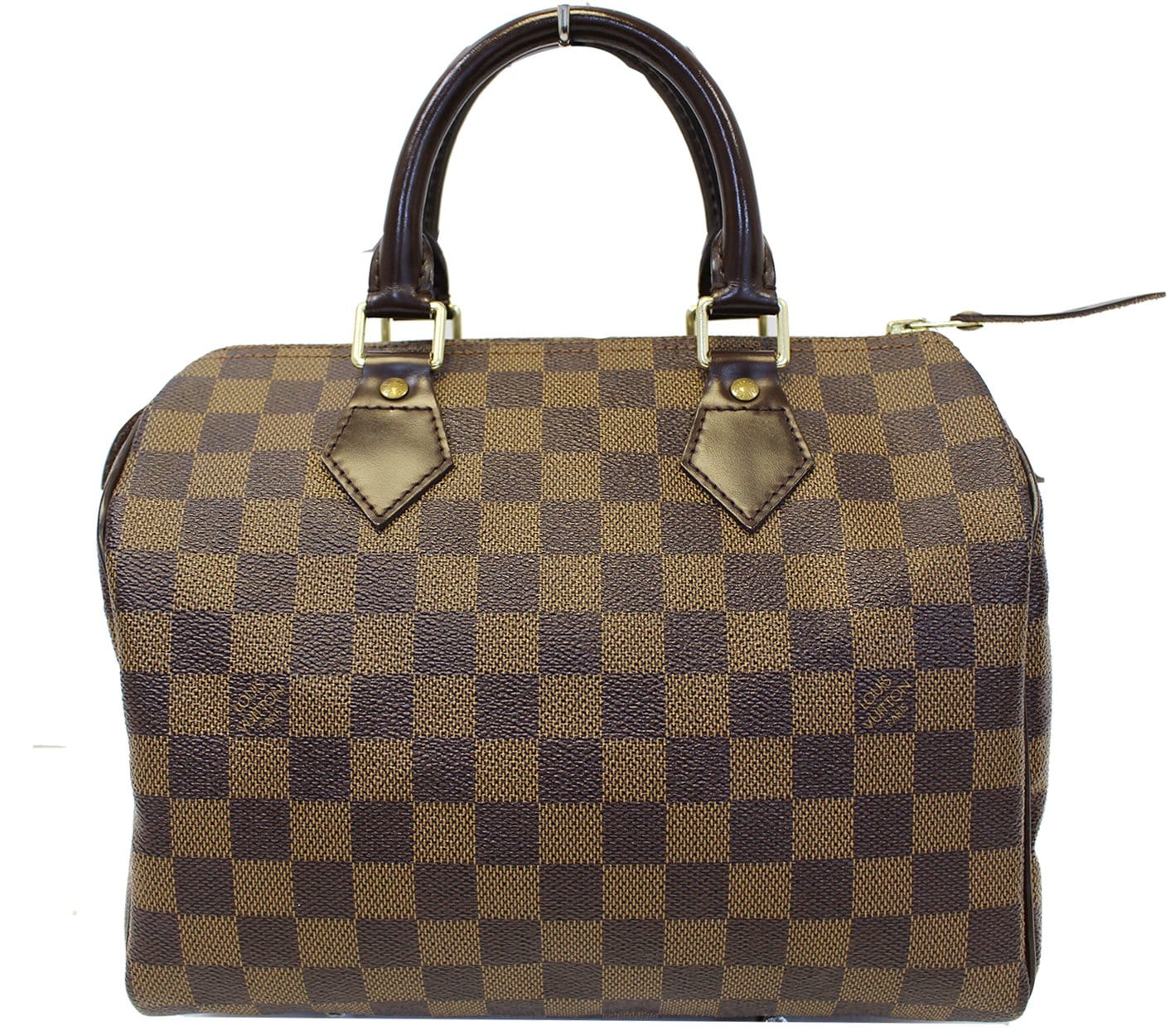 LOUIS VUITTON Damier Ebene Speedy 25 Satchel Brown Bag
