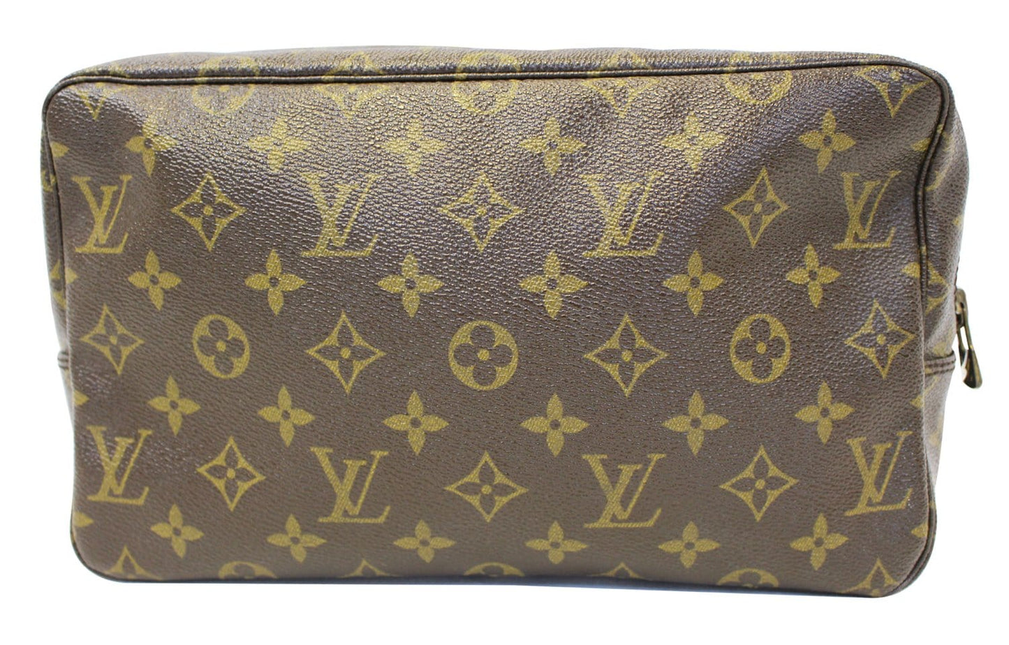 LOUIS VUITTON Monogram Trousse Toilette 28 Brown Clutch