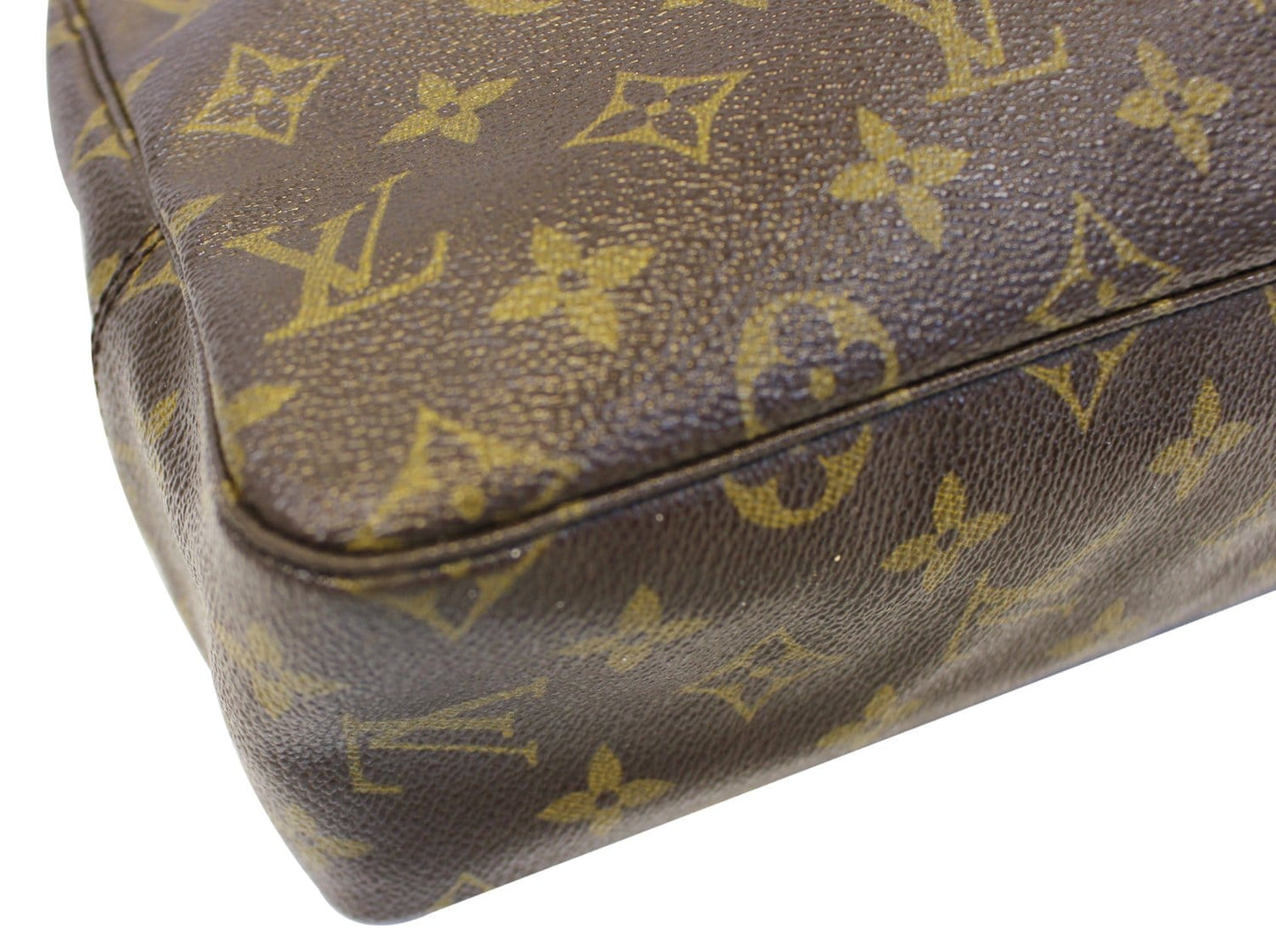 LOUIS VUITTON Monogram Trousse Toilette 28 Brown Clutch