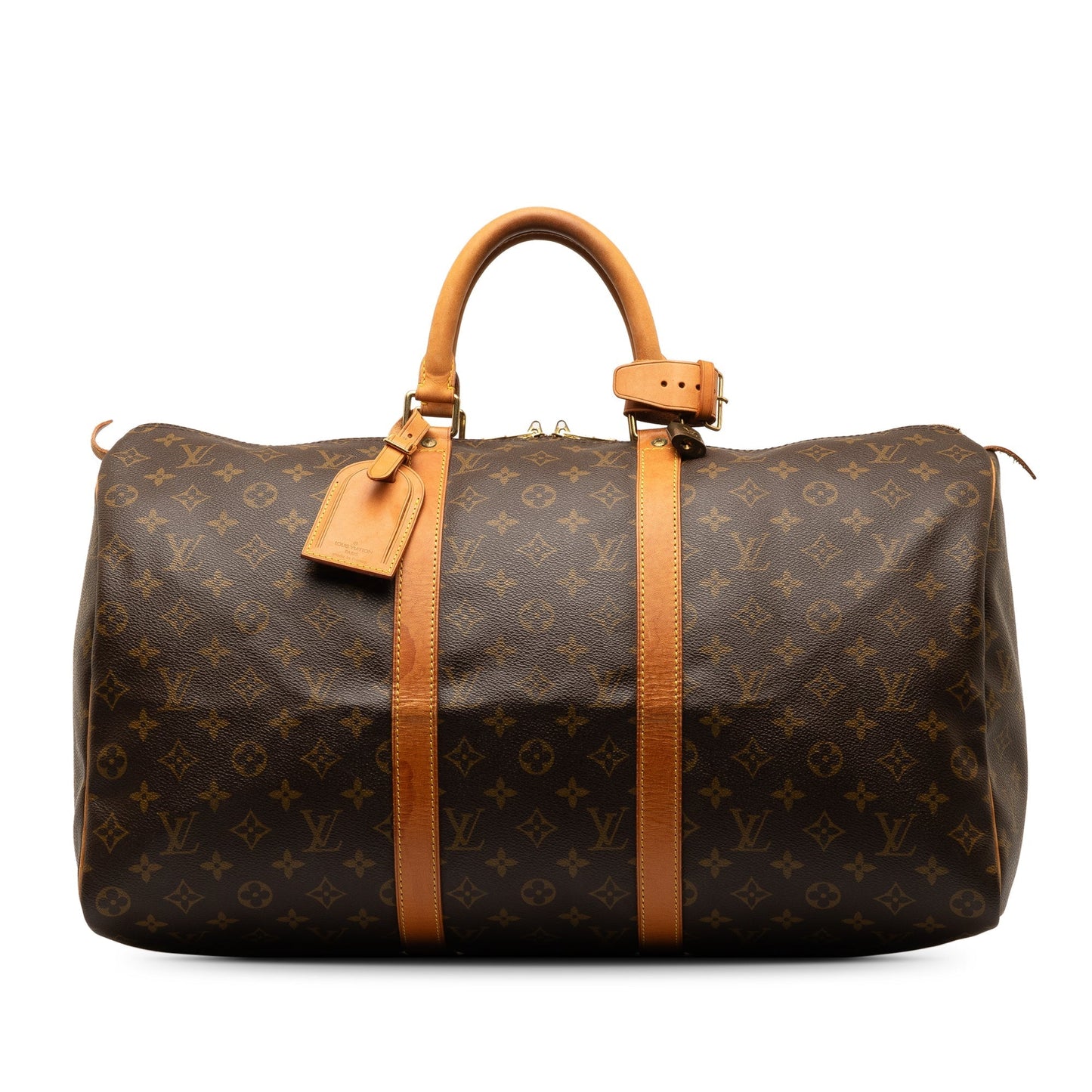 Brown Louis Vuitton Monogram Keepall 50 Travel Bag