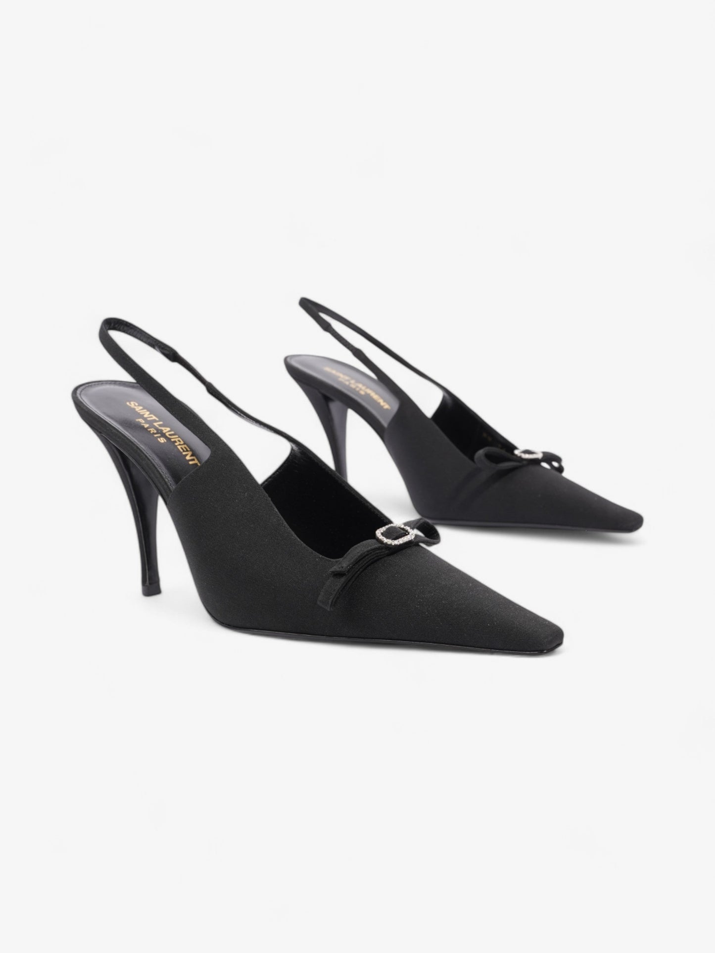 Saint Laurent Saint Aston  95 Black Satin EU 38 UK 5