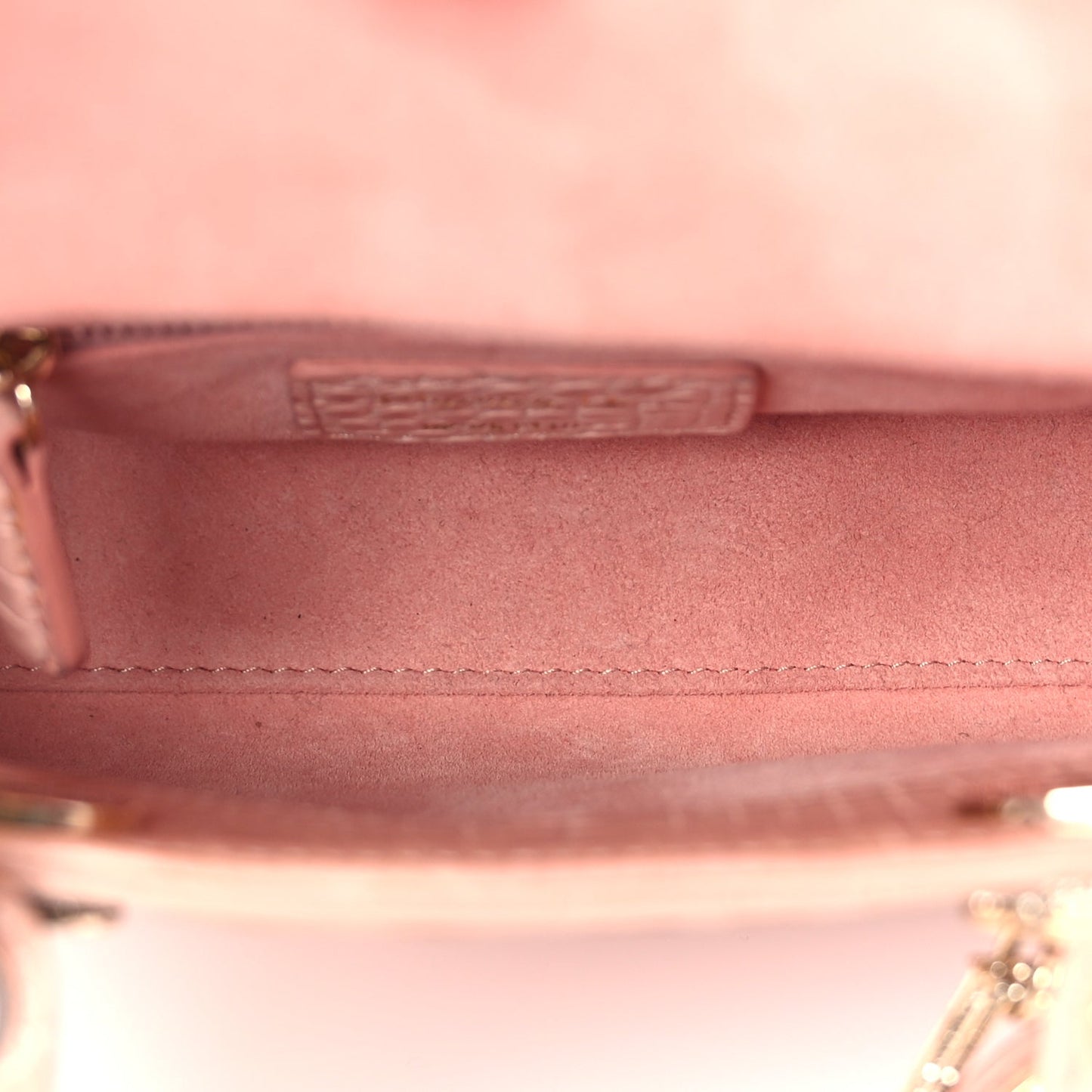 Christian Dior Alligator Crystal Mini Lady Dior Light Pink