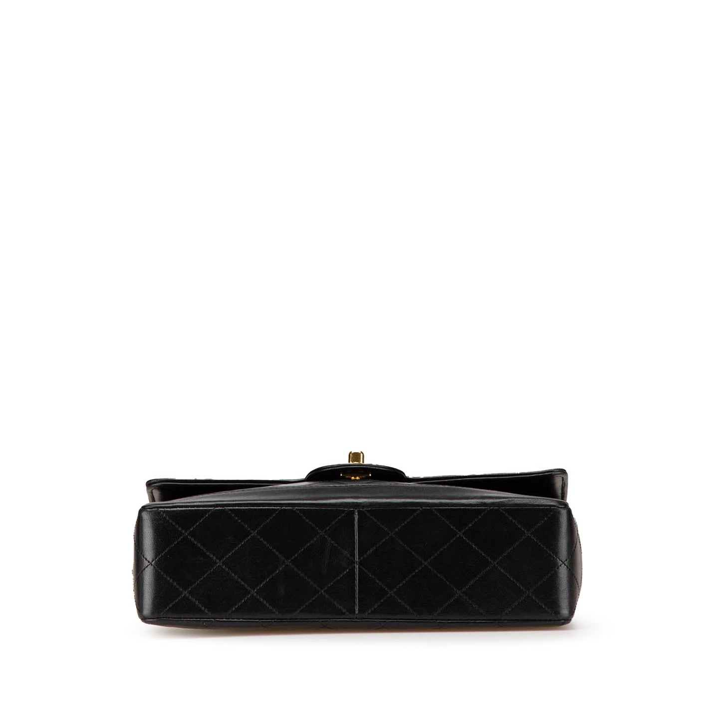 Black Chanel Medium CC Quilted Lambskin Single Flap Shoulder Bag