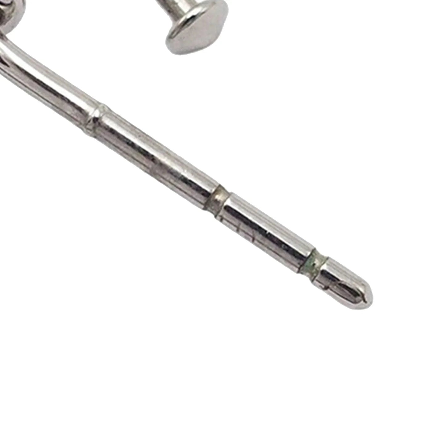 Silver Chanel Silver Plated Crystal CC Drop Push Back Earrings