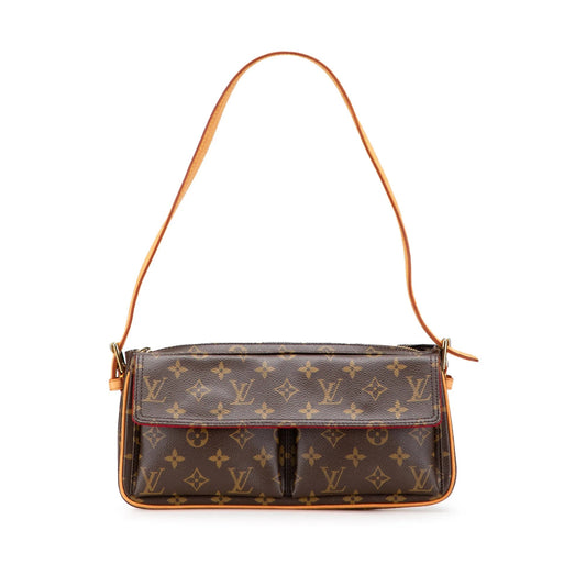 Brown Louis Vuitton Monogram Viva Cite MM Shoulder Bag
