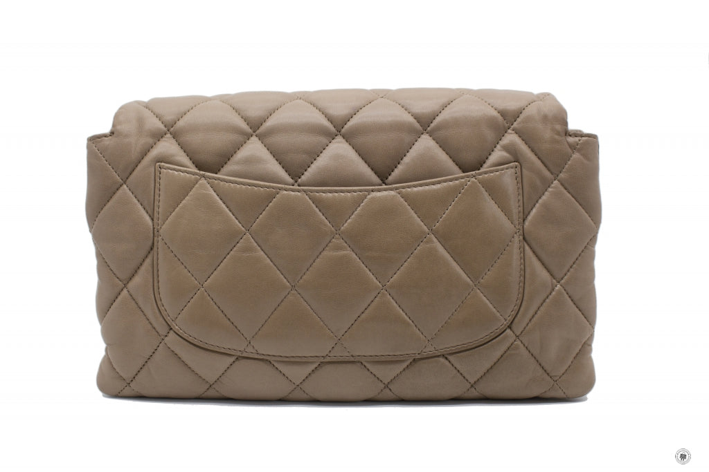 Chanel A48634 Y04639 Quilted Flap  Taupe   81344 Lambskin Shoulder Bags Shw