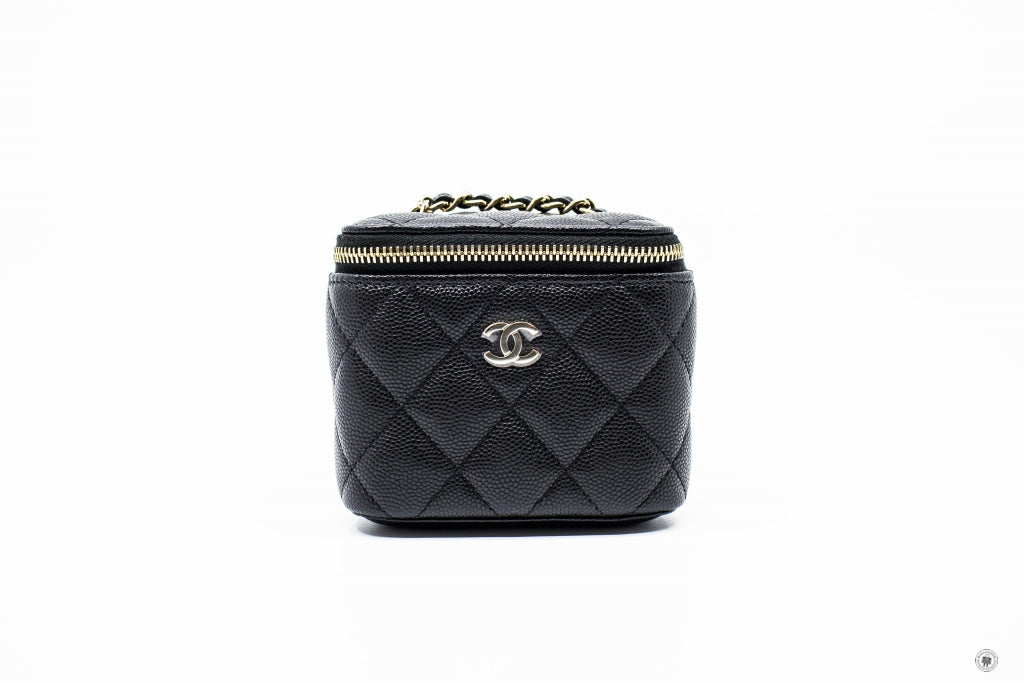Chanel APY Small Vanity Black / C Caviar Shoulder Bags Pbhw
