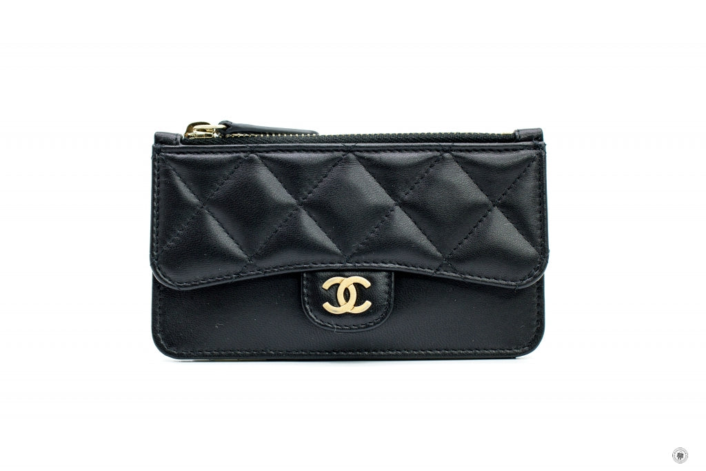 Chanel APY Zip Coin Purse Black / C Lambskin Coin Purse Gbhw