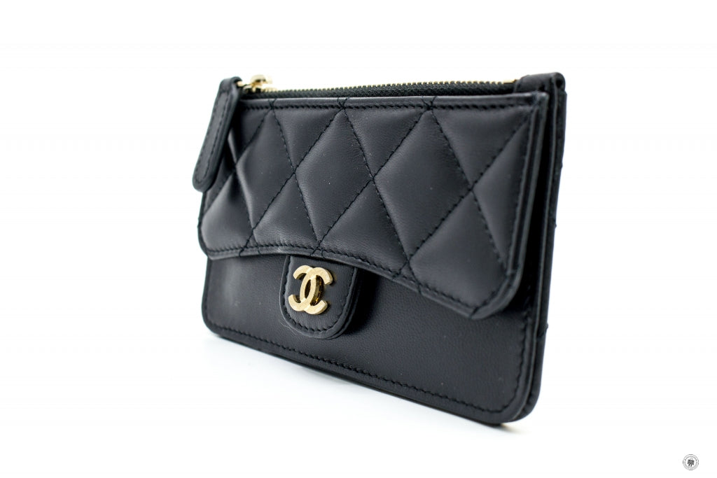 Chanel APY Zip Coin Purse Black / C Lambskin Coin Purse Gbhw