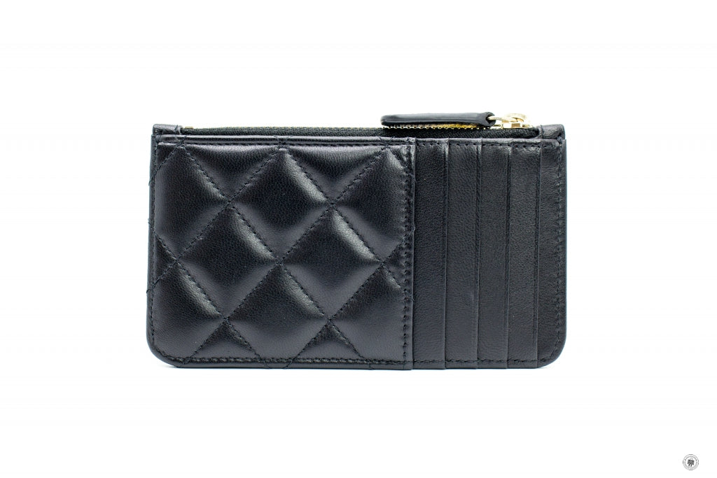 Chanel APY Zip Coin Purse Black / C Lambskin Coin Purse Gbhw