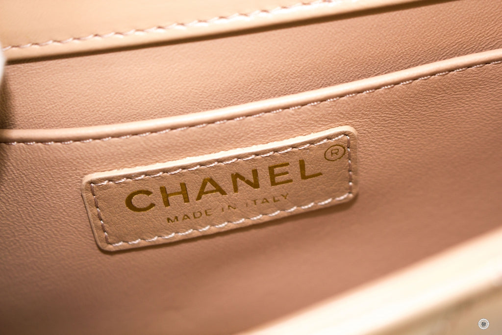 Chanel AS2649B05973 Small Flap Bag Beige   NC632 Calfskin Shoulder Bags Gbhw