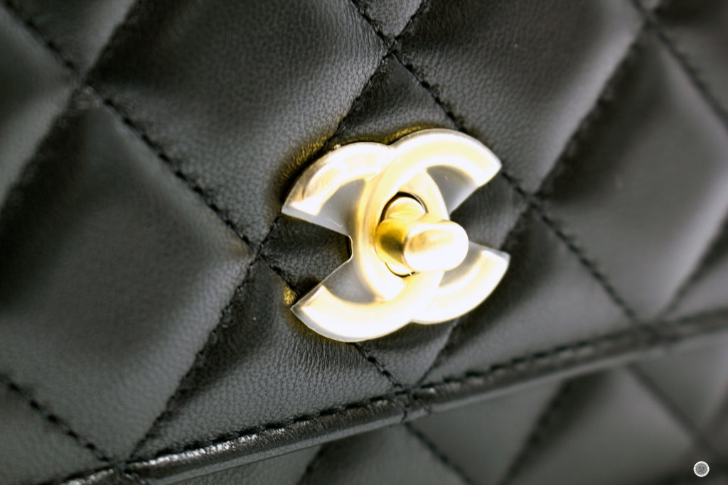 Chanel APB Wallet ON Chain WOC With Golden Pearl Crush Black /  Lambskin Shoulder Bags Ghw