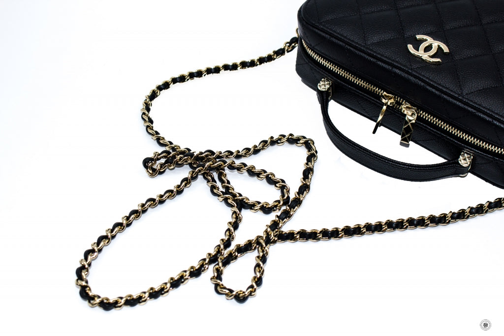 Chanel ASB Vanity Case  Black /  Caviar Shoulder Bags Ghw