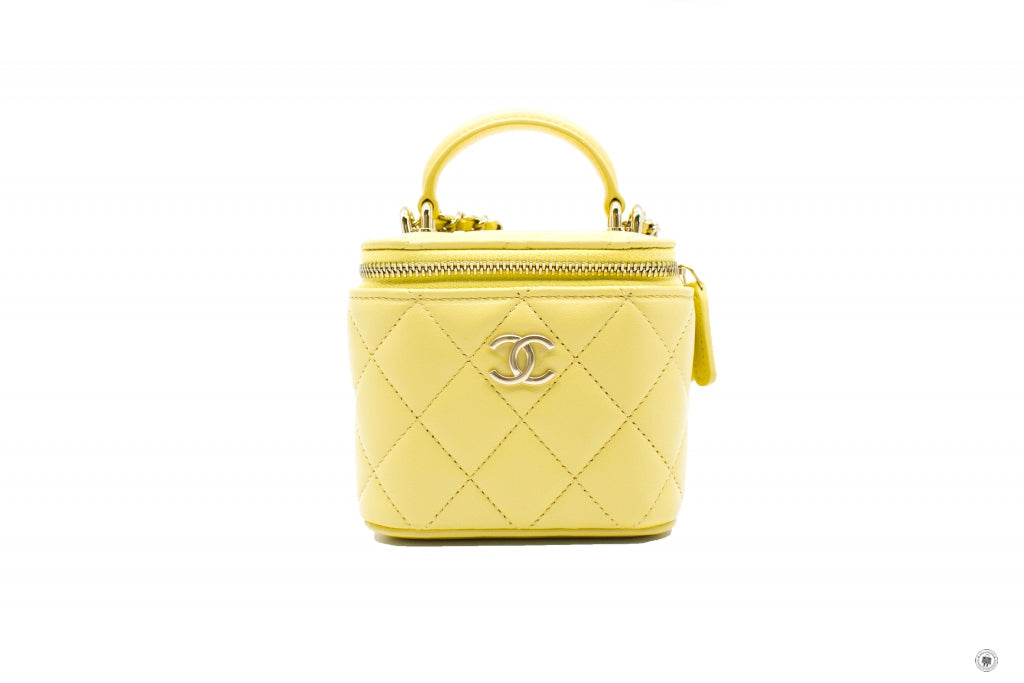 Chanel AP2198B06660 Small Vanity Case Yellow   NG754 Calfskin Shoulder Bags Ghw