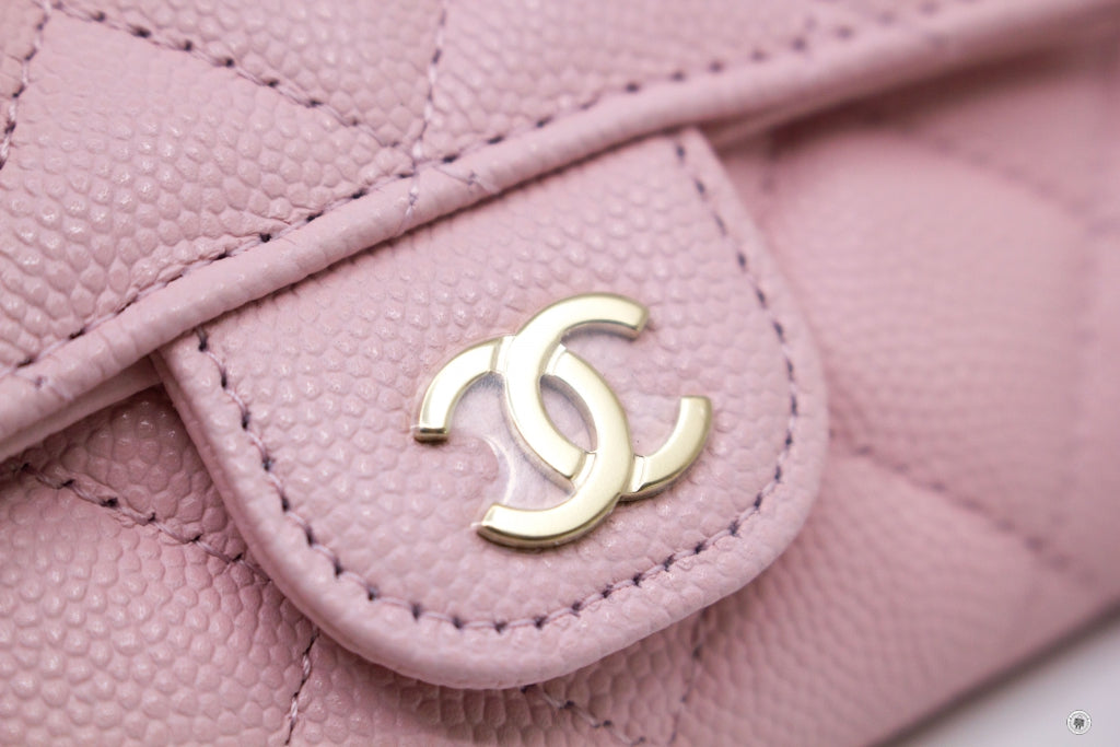 Chanel APY Classic Card Holder Pink / NH Caviar Card Holder Pbhw