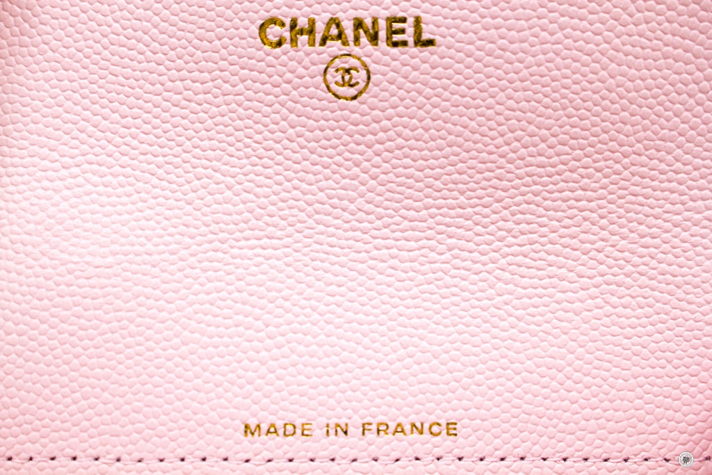 Chanel APY Classic Card Holder Pink / NH Caviar Card Holder Pbhw