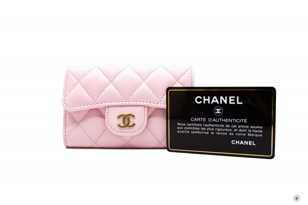 Chanel APY Classic Card Holder Pink / NH Caviar Card Holder Pbhw