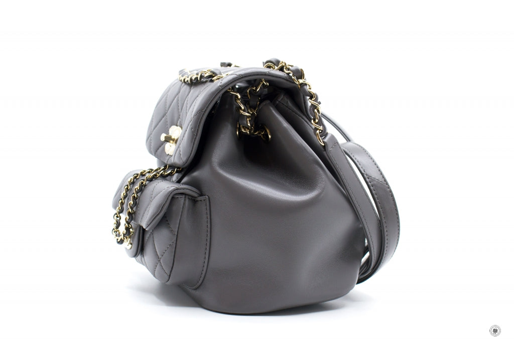 Chanel ASB Mini Duma NI / Grey Calfskin Backpacks Pbhw