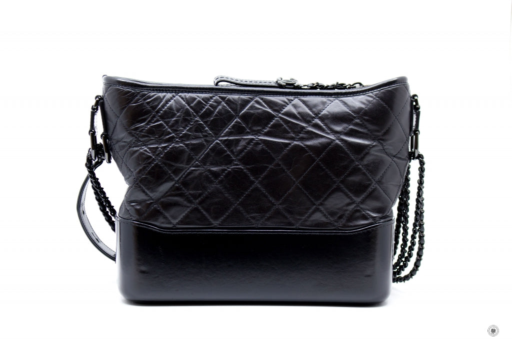 Chanel A B Gabrielle Hobo Medium SO Black  Black /   Lambskin Shoulder Bags Bkhw