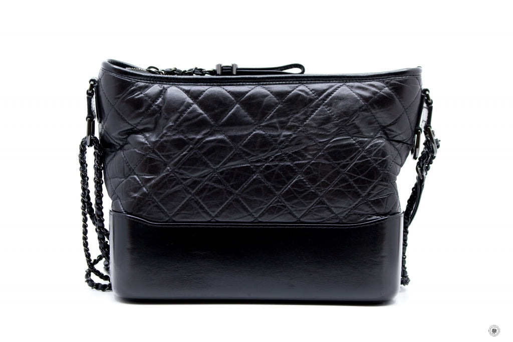 Chanel A B Gabrielle Hobo Medium SO Black  Black /   Lambskin Shoulder Bags Bkhw
