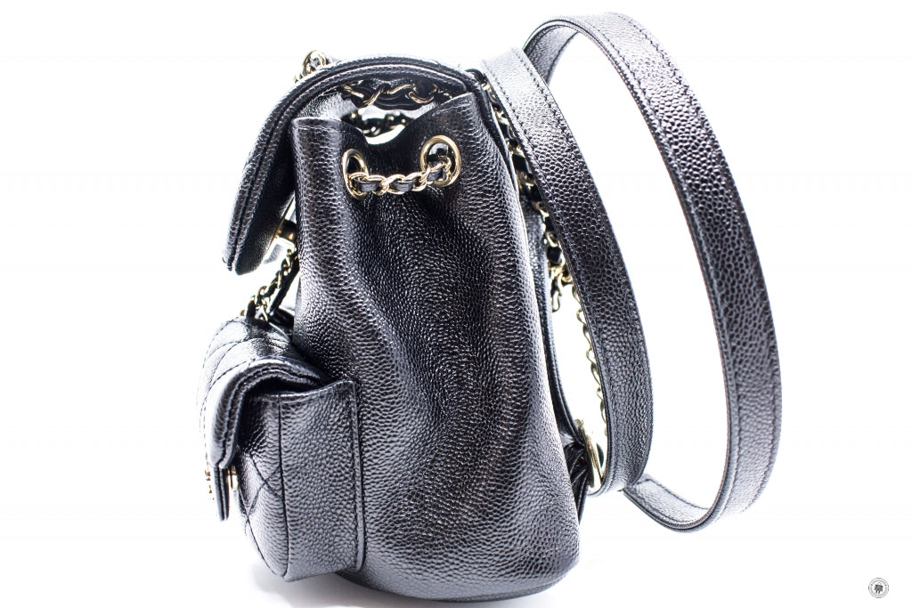 Chanel AS B  Small Backpack Black /  Calfskin Shoulder Bags Ghw
