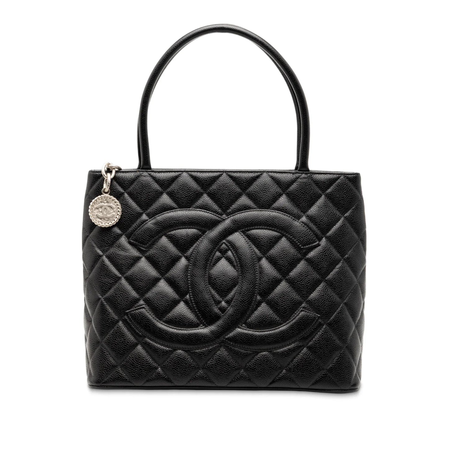 Black Chanel Caviar Medallion Tote
