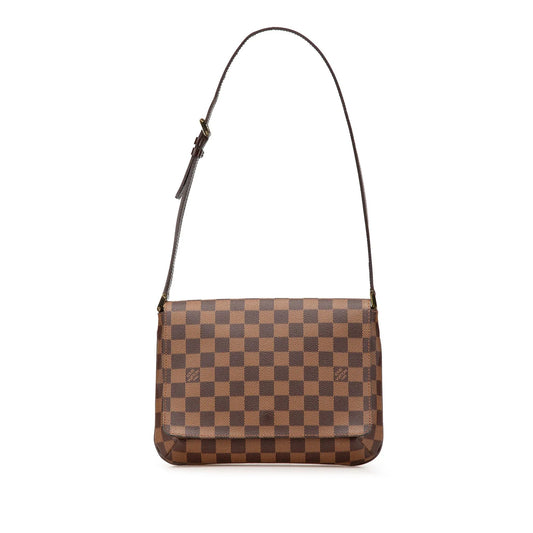 Brown Louis Vuitton Damier Ebene M tte Tango Short Strap Shoulder Bag