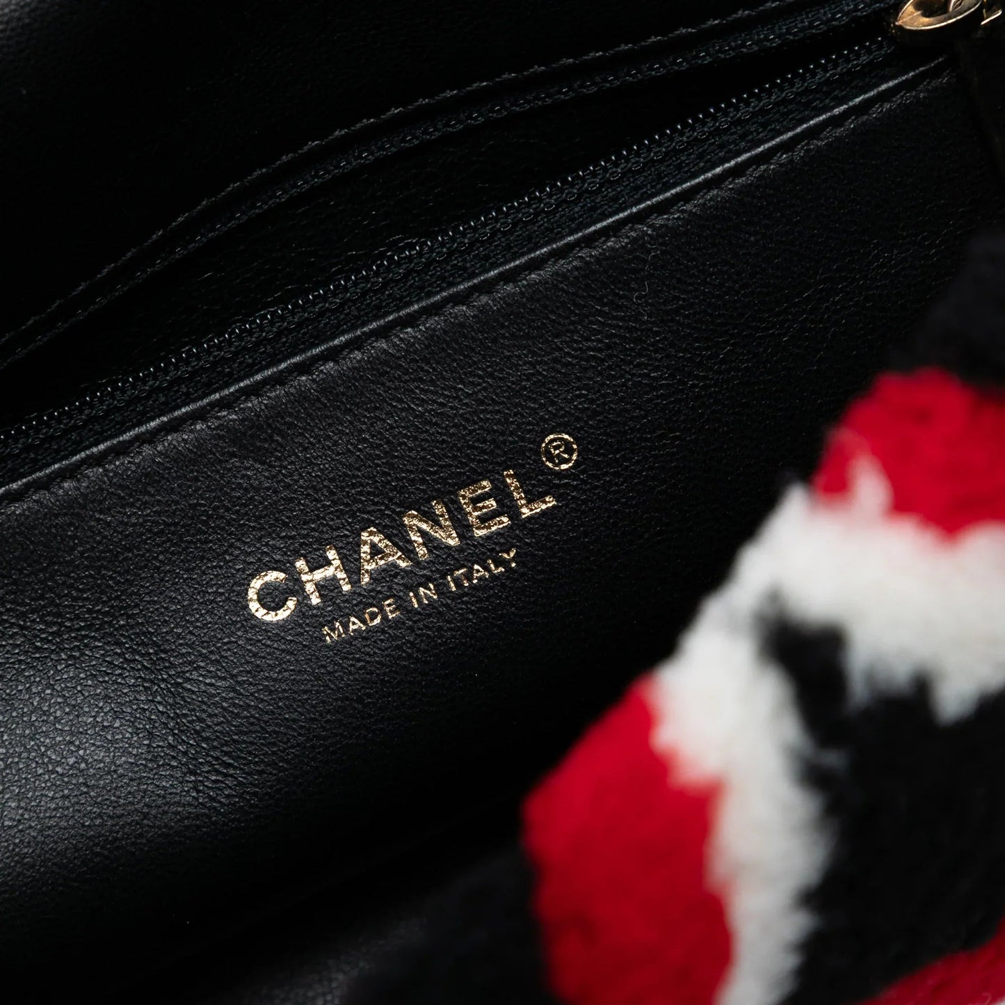 Black Chanel Medium CC Shearling and Lambskin Single Flap Crossbody Bag
