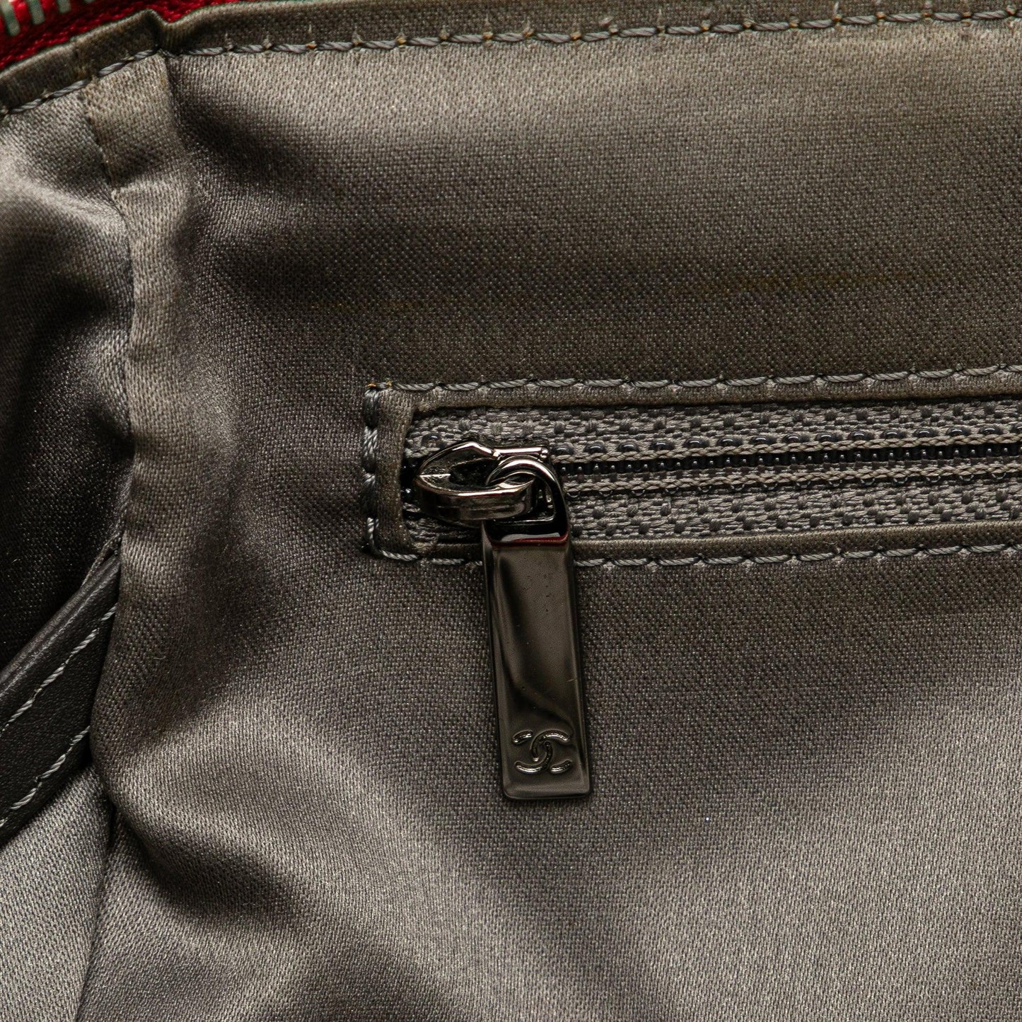 Red Chanel Lambskin Square Stitched Lax Handbag