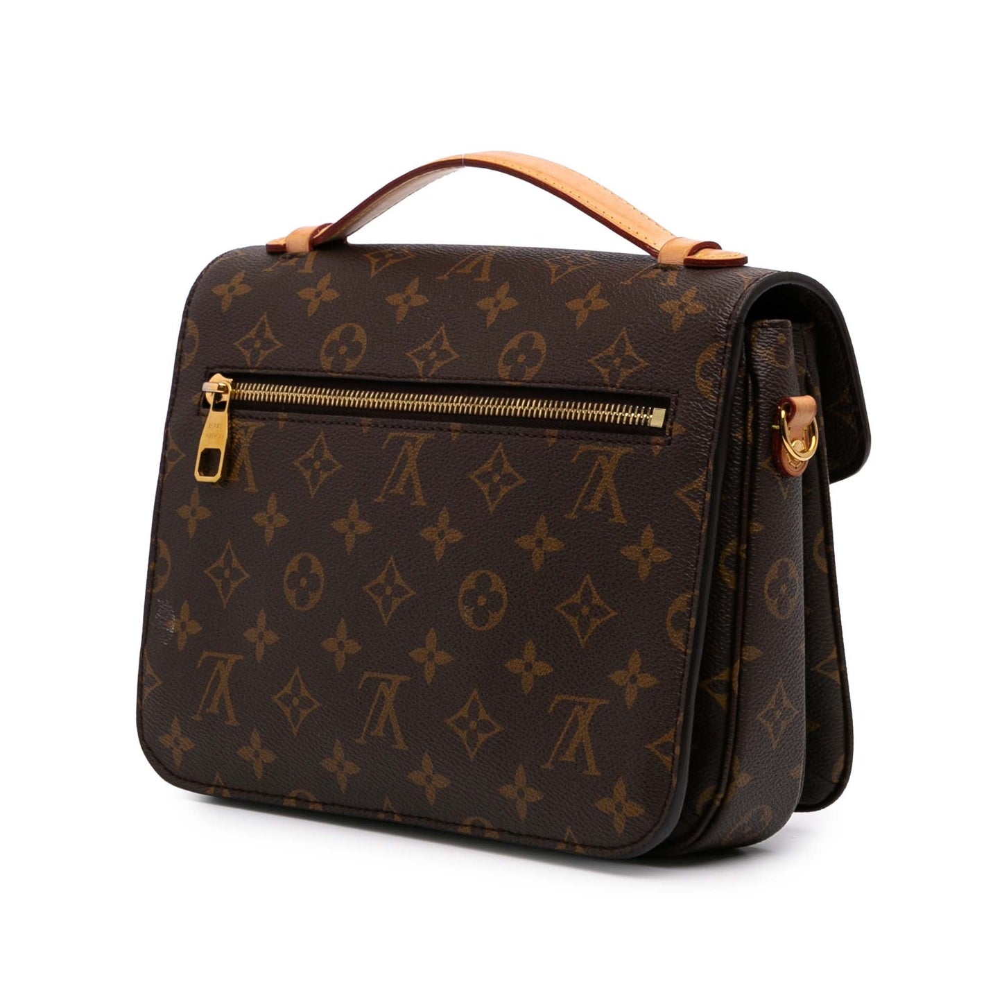 Brown Louis Vuitton Monogram Pochette Metis Satchel