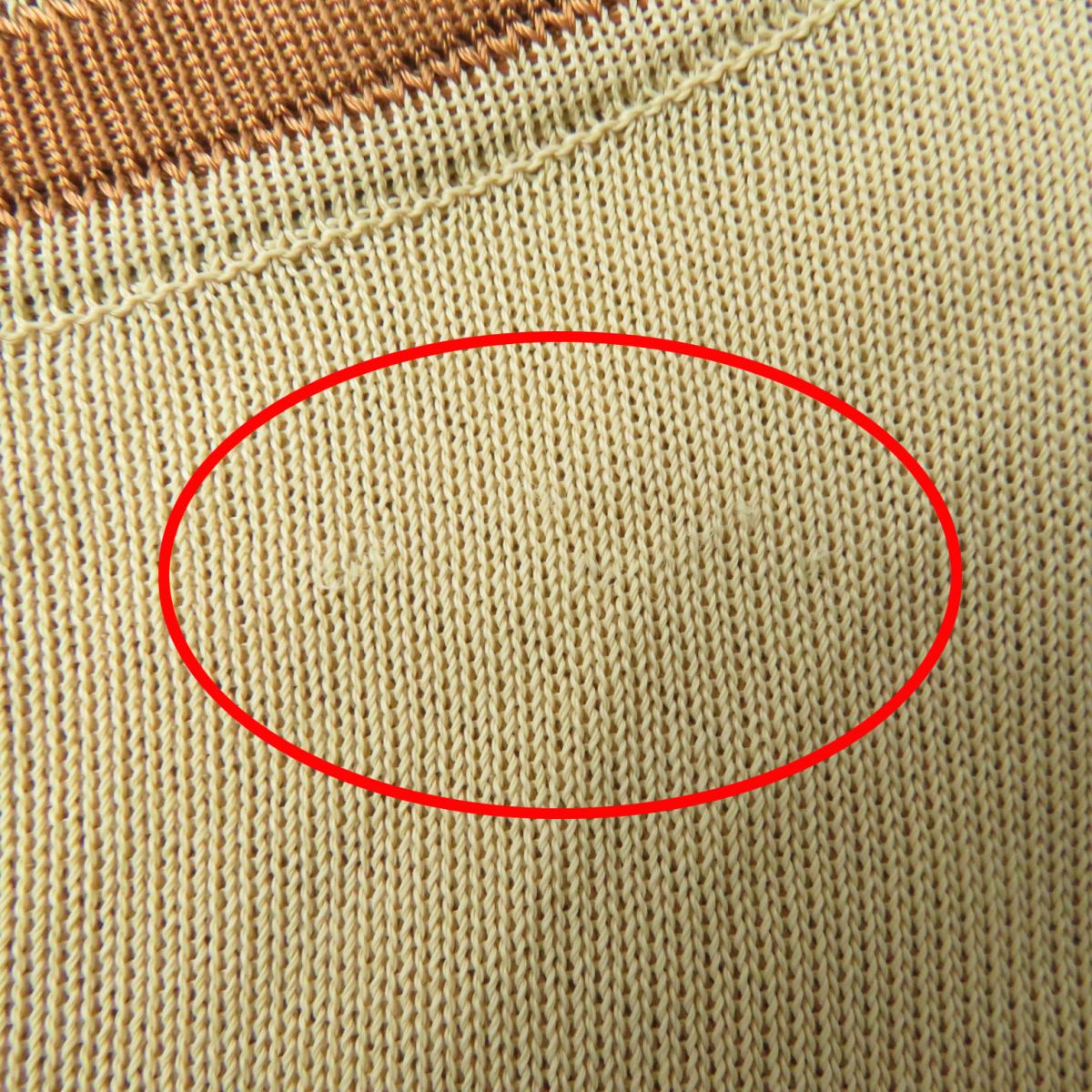 HERMES cardigan Main: 100% rayon Beige x brown Women 40  d