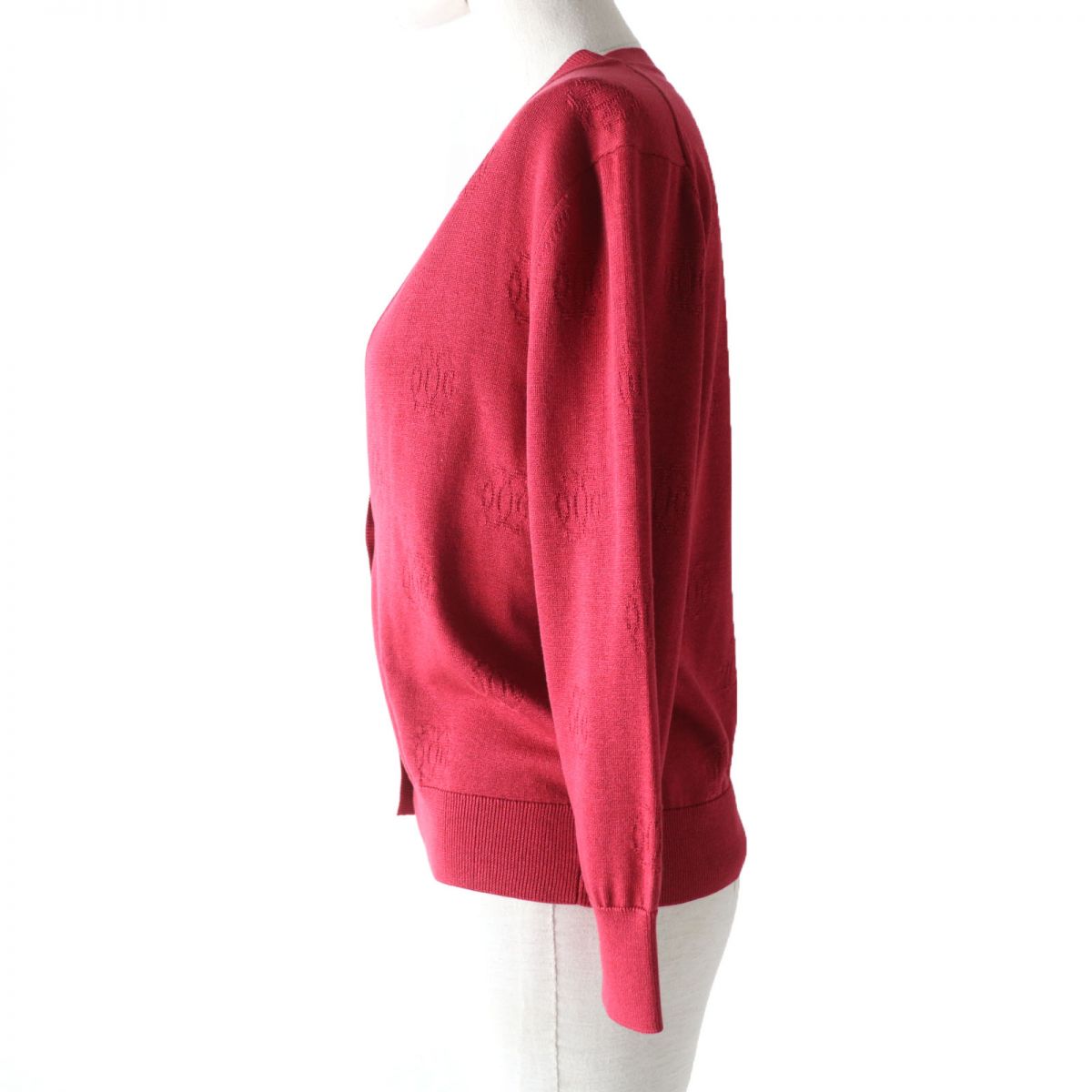 HERMES cardigan Main: 57% silk, Main: 43% cotton Red Women 34  d
