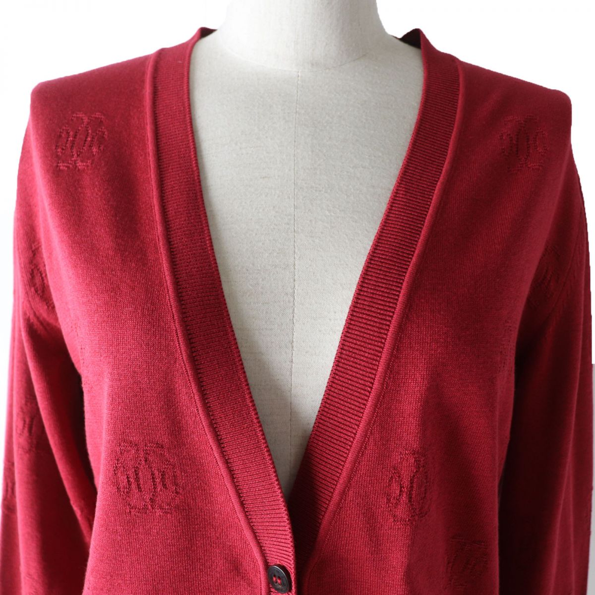 HERMES cardigan Main: 57% silk, Main: 43% cotton Red Women 34  d