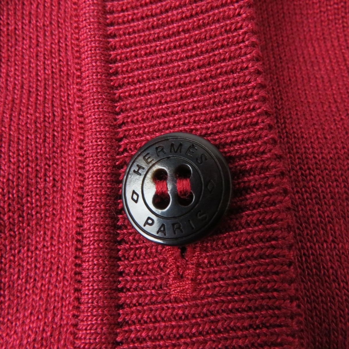 HERMES cardigan Main: 57% silk, Main: 43% cotton Red Women 34  d