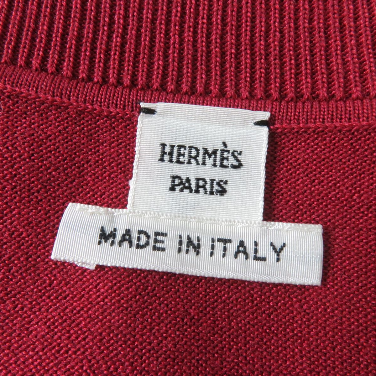 HERMES cardigan Main: 57% silk, Main: 43% cotton Red Women 34  d