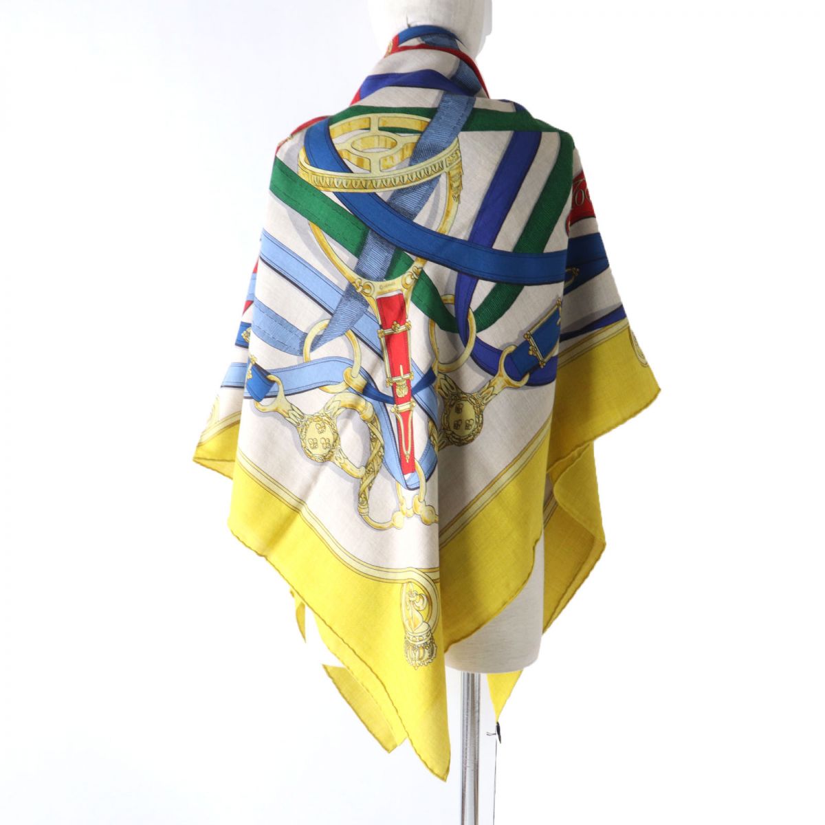HERMES shawl Main: 70% cashmere, Main: 30% silk multicolor Women  d