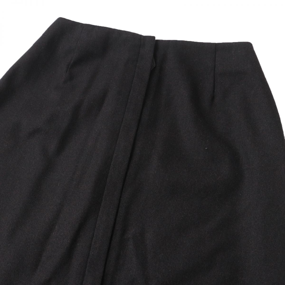 HERMES skirt Main: 97% wool, Main: 3% polyurethane, Accessories: Natural leather, Cowhide Dark brown Women 34  d