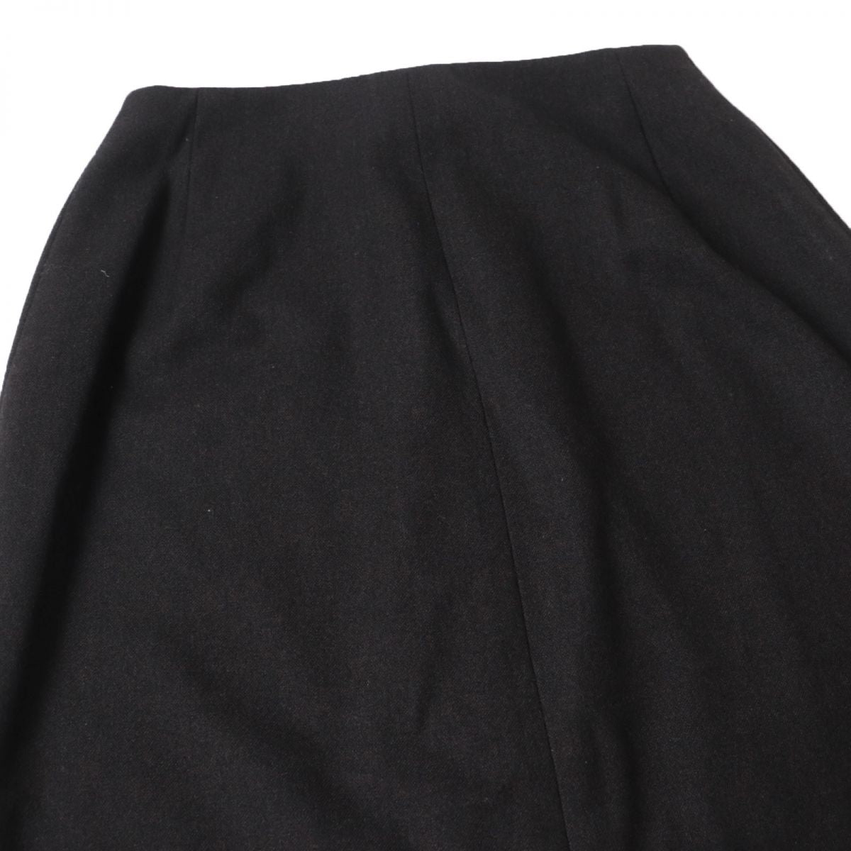 HERMES skirt Main: 97% wool, Main: 3% polyurethane, Accessories: Natural leather, Cowhide Dark brown Women 34  d