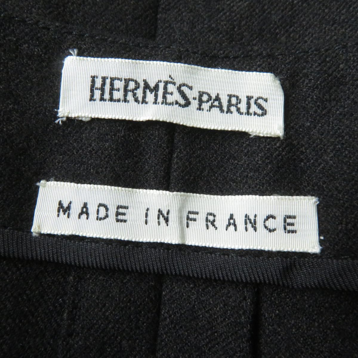 HERMES skirt Main: 97% wool, Main: 3% polyurethane, Accessories: Natural leather, Cowhide Dark brown Women 34  d
