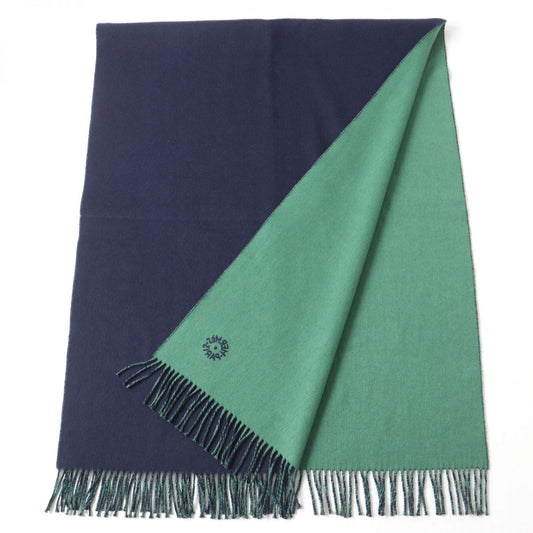 HERMES Stall Main: 100% cashmere Navy x green Women  d