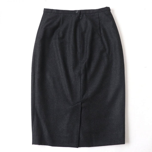 HERMES skirt Outer: 90% wool, Outer: 10% cashmere, Lining: 100% silk Black type Women 34  d