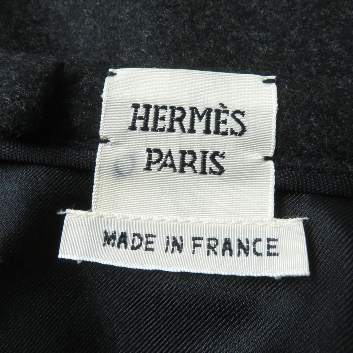 HERMES skirt Outer: 90% wool, Outer: 10% cashmere, Lining: 100% silk Black type Women 34  d