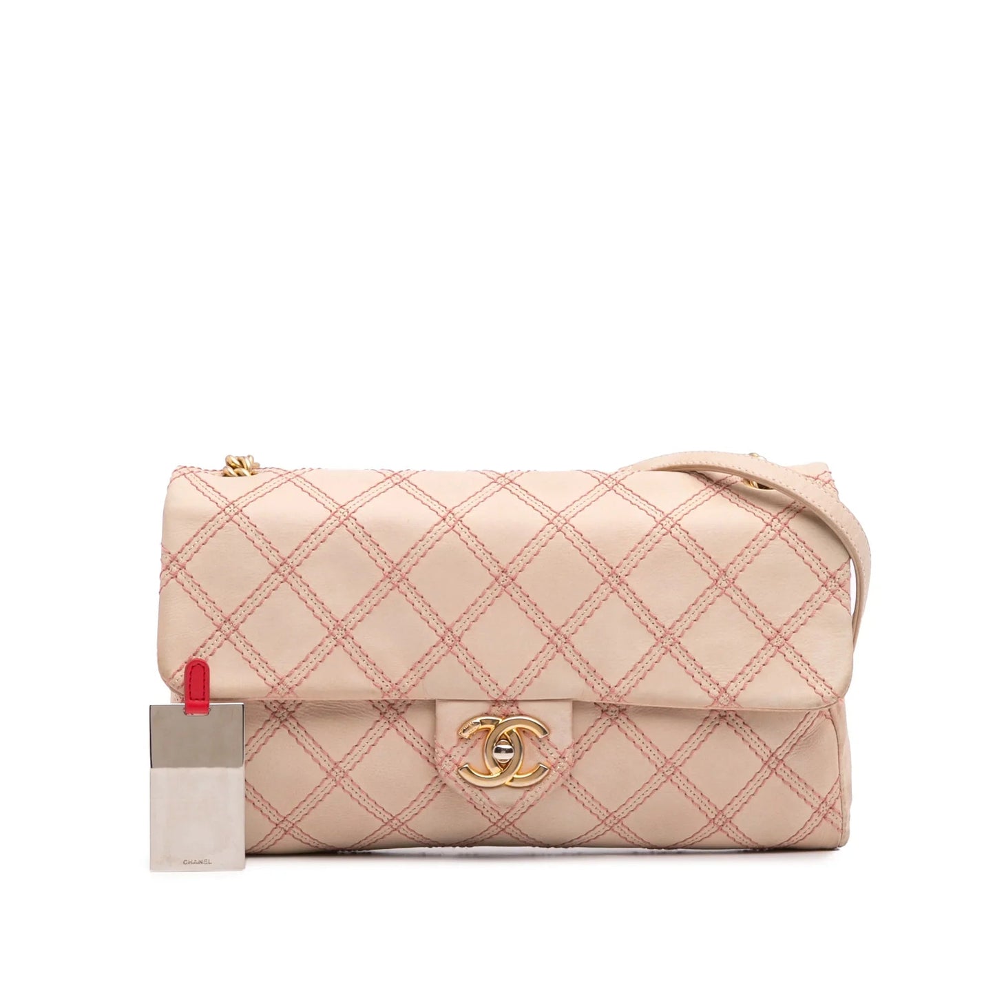 Brown Chanel Jumbo Quilted Calfskin Triple Stitched Flap Crossbody Bag